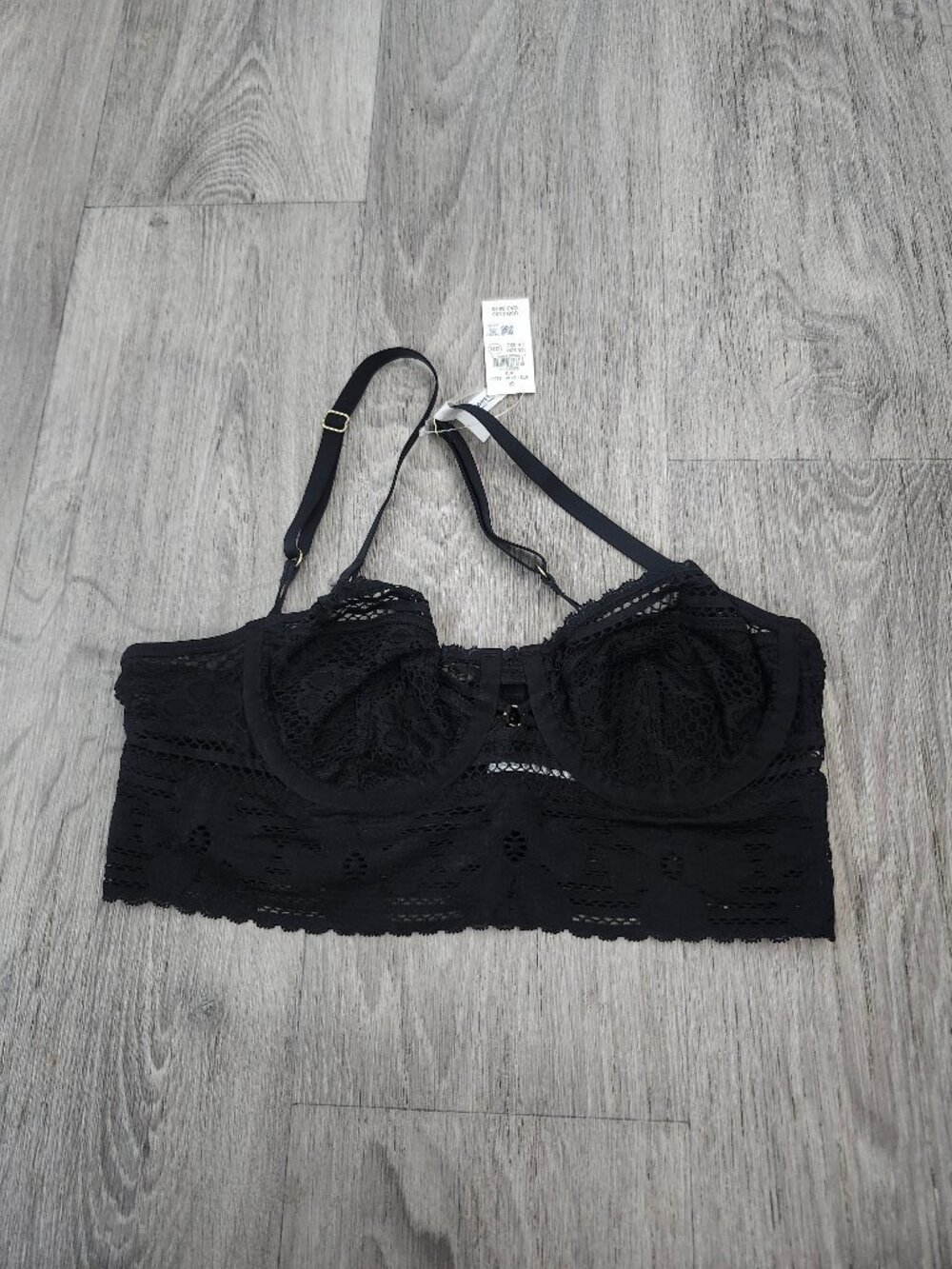 Aerie Black Lace Balconette Underwire Bra NWT Women's 32C American Eagle